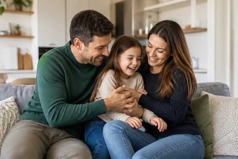Familie petrecând timp împreună
