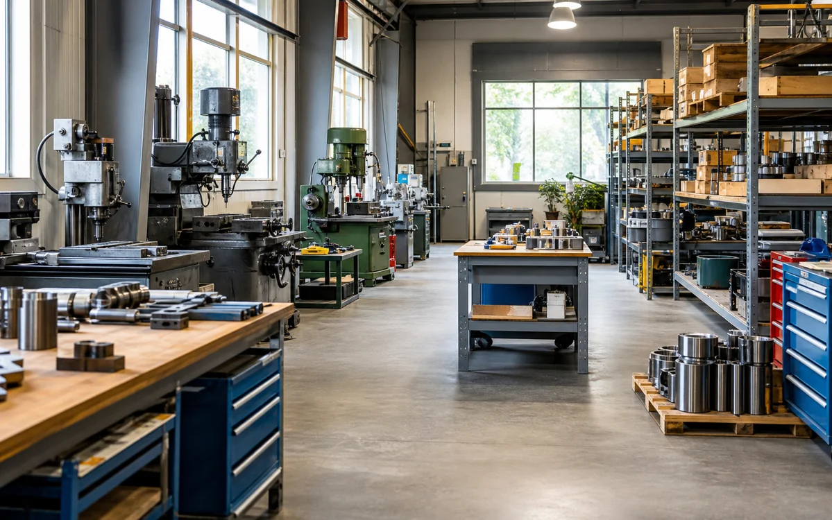 Clădire modernă și active utilizate în activitatea unei companii